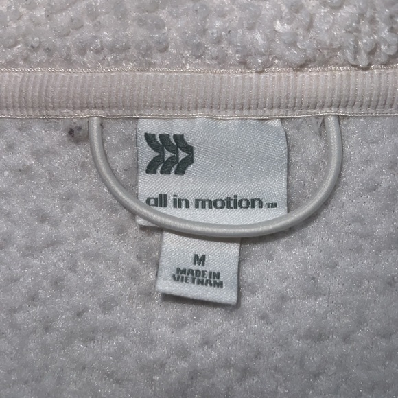 White Fleece Zip Up Jacket - Picture 2 of 8